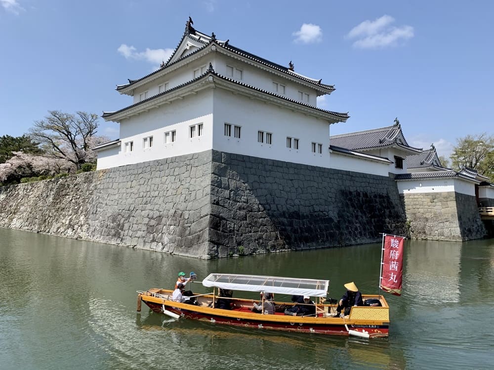 駿府城の遊覧船 葵舟 巽櫓(たつみやぐら)